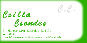 csilla csondes business card